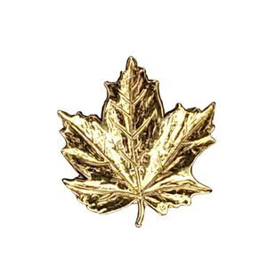 Vintage CMC Gold Filled Autumn Fall Maple Leaf Brooch Pin 15/16"